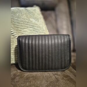 Black Quilted Makeup Bag
